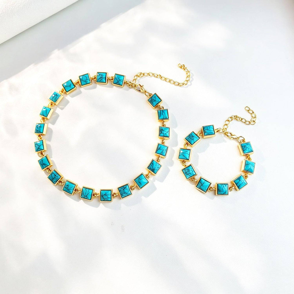 Cross-border Fashion Turquoise-look Bracelet - Nova LuxeCross-border Fashion Turquoise-look Bracelet