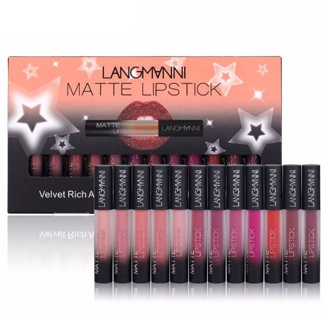 Matte Lipstick Waterproof Long-lasting Velvet Lipstick Set - Nova LuxeMatte Lipstick Waterproof Long-lasting Velvet Lipstick Set