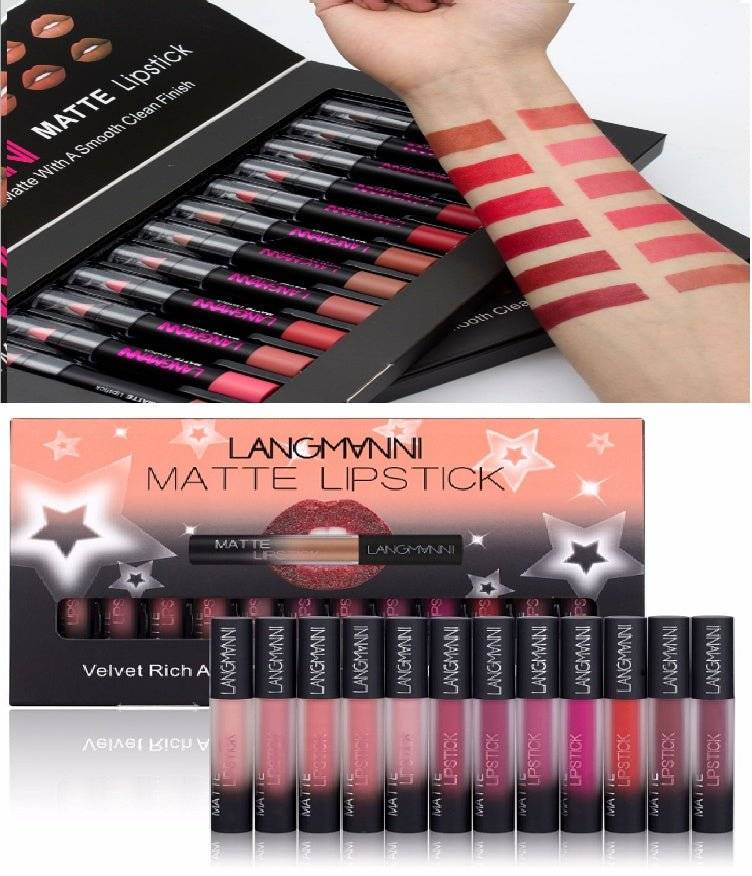 Matte Lipstick Waterproof Long-lasting Velvet Lipstick Set - Nova LuxeMatte Lipstick Waterproof Long-lasting Velvet Lipstick Set