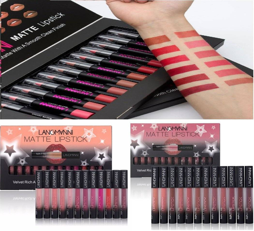 Matte Lipstick Waterproof Long-lasting Velvet Lipstick Set - Nova LuxeMatte Lipstick Waterproof Long-lasting Velvet Lipstick Set